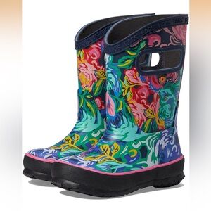 Girls Bogs Multicolor Floral Rain Boots